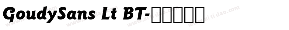 GoudySans Lt BT字体转换